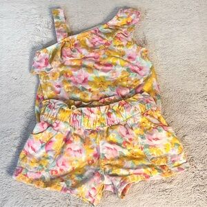 OshKosh B'gosh Yellow and Pink Floral Short Set